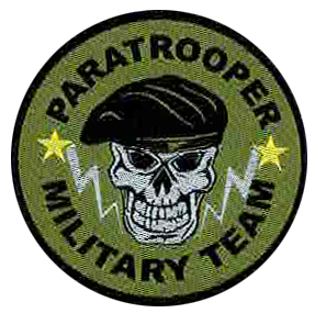 Label military style 004 Paratrooper