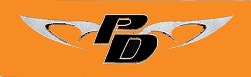 Label racing style 004 PD orange