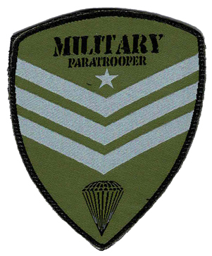 Label military stripes khaki